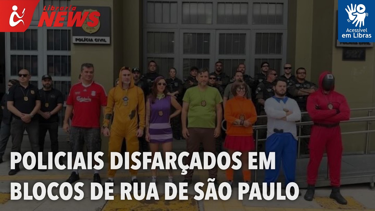 Policiais disfarçados em blocos de rua de São Paulo (Libras)