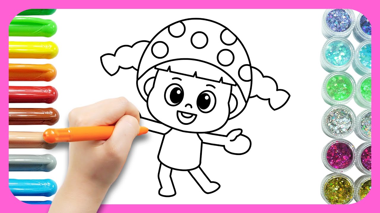 수영복 입은 소녀 | 신나는 물놀이해요! | 어린이그림 | 티디그리기놀이 | 티디키즈★지니키즈