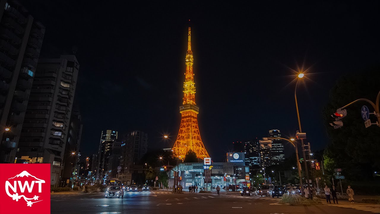 【4K HDR】Tokyo Tower View-Dori St, Spring 2021 - Night Ver.