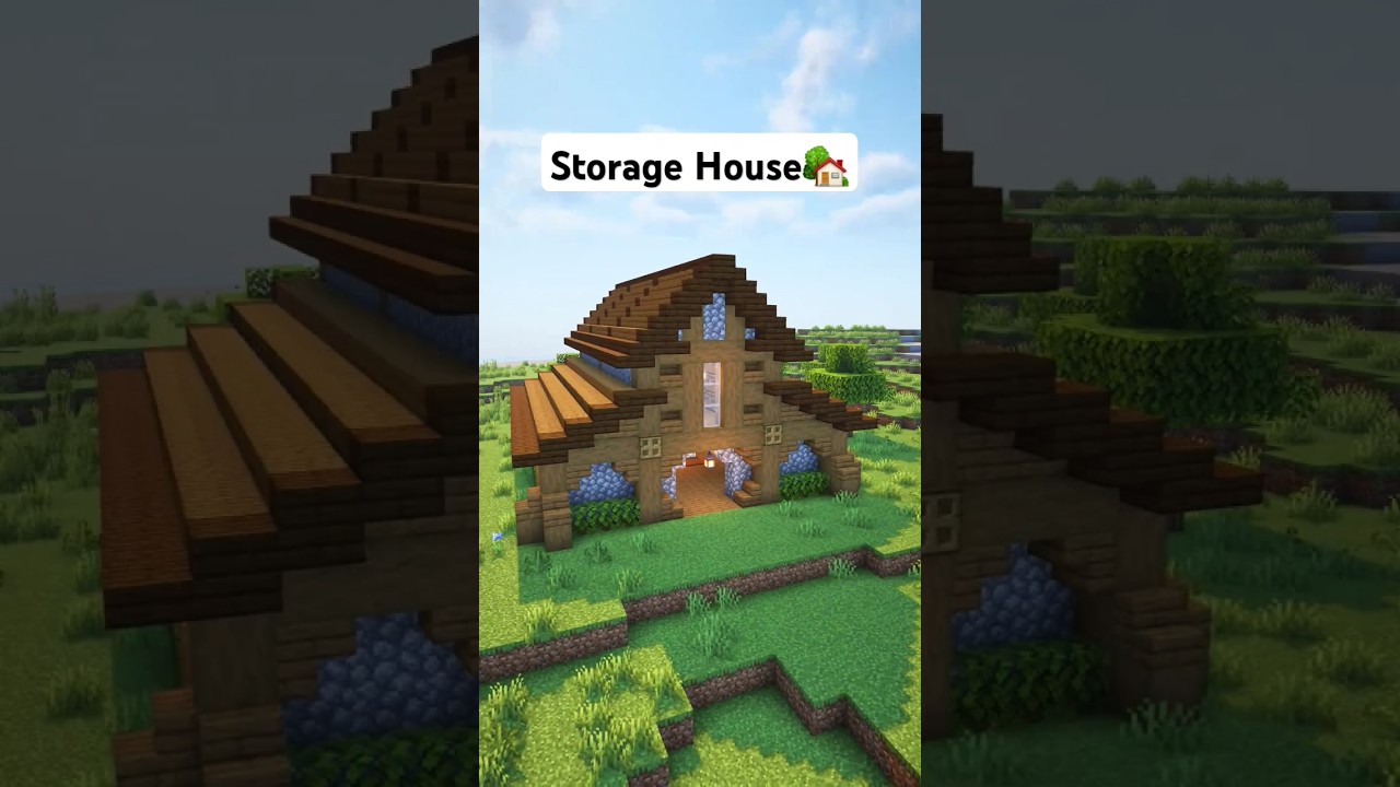 Minecraft Storage House🏡 Tutorial #shorts #minecraft #tutorial #foryou #fyp