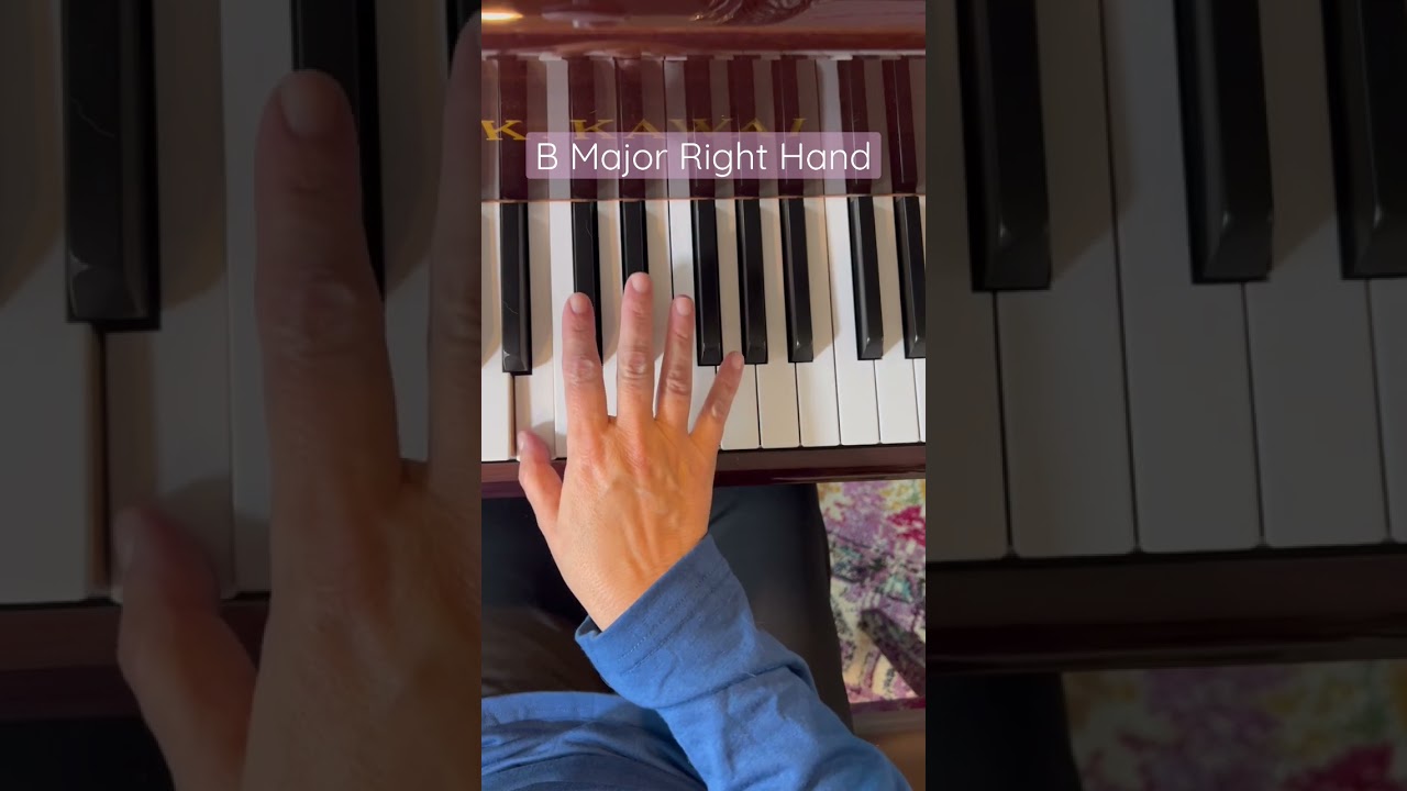 How to play B Major with your right hand #piano #theory #pianotips #pianist #pianotutorial #scale