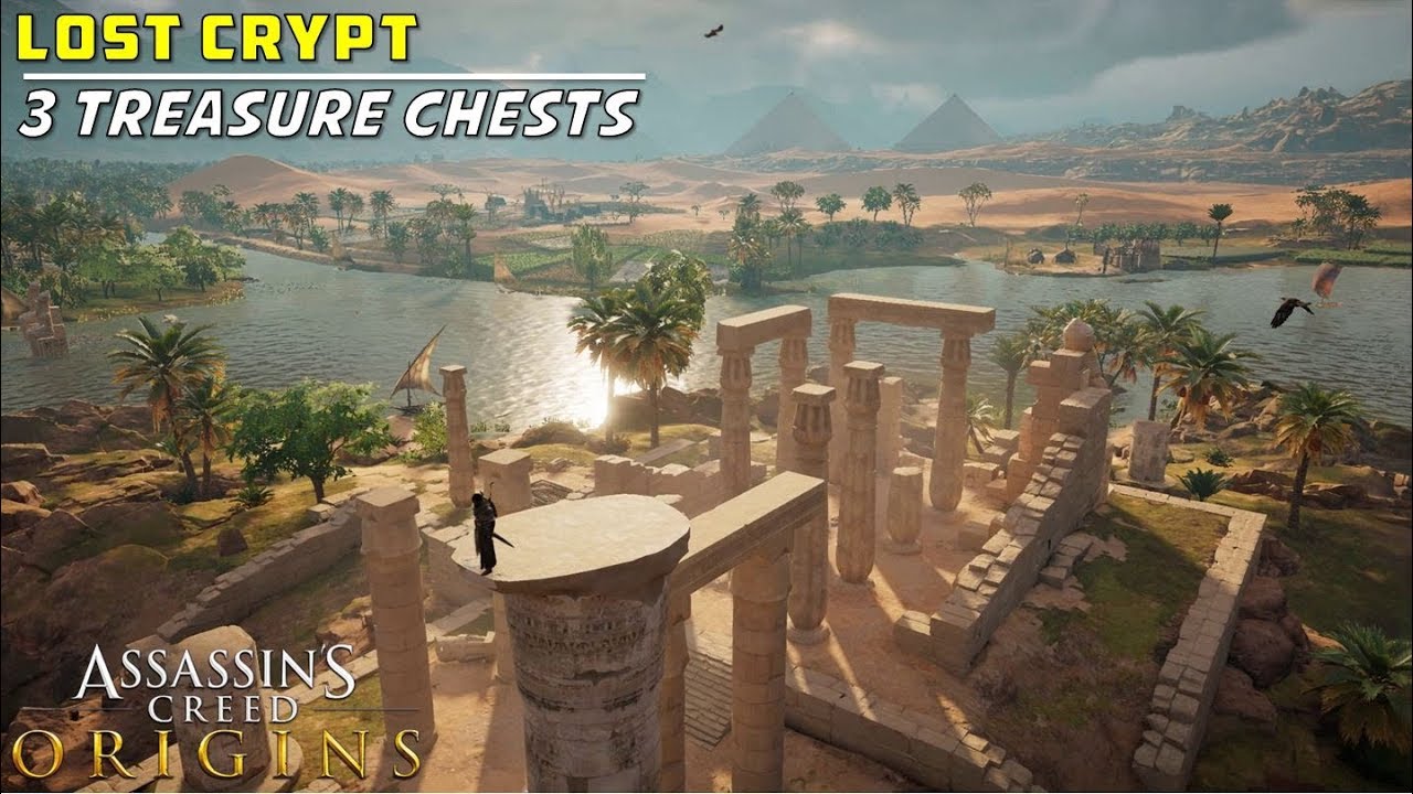 Loot Treasure | Lost Crypt, Lake Mareotis | Entrance Location | Assassin's Creed: Origins