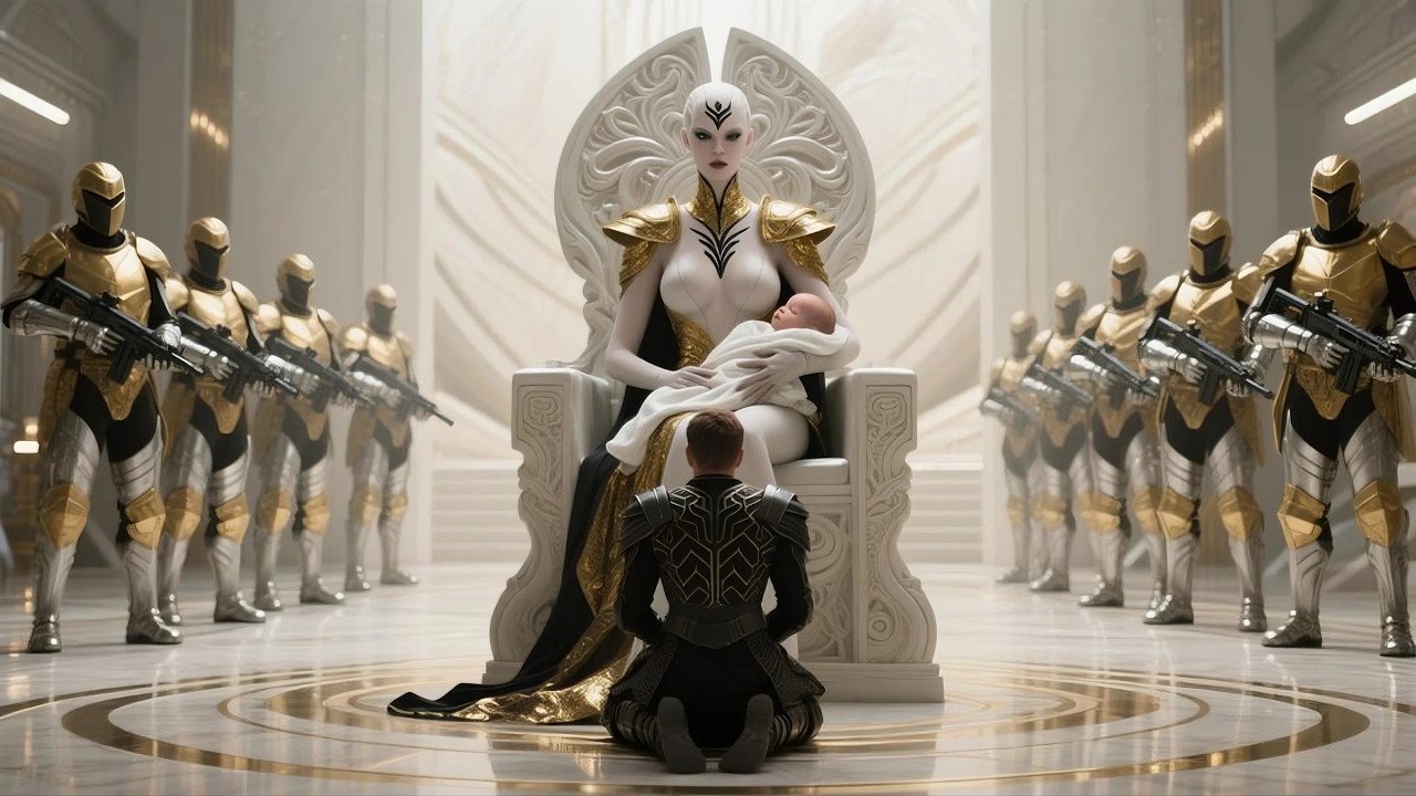 The Alien Queen’s Baby Wouldn’t Stop Crying… Until the Human Soldier Held Her