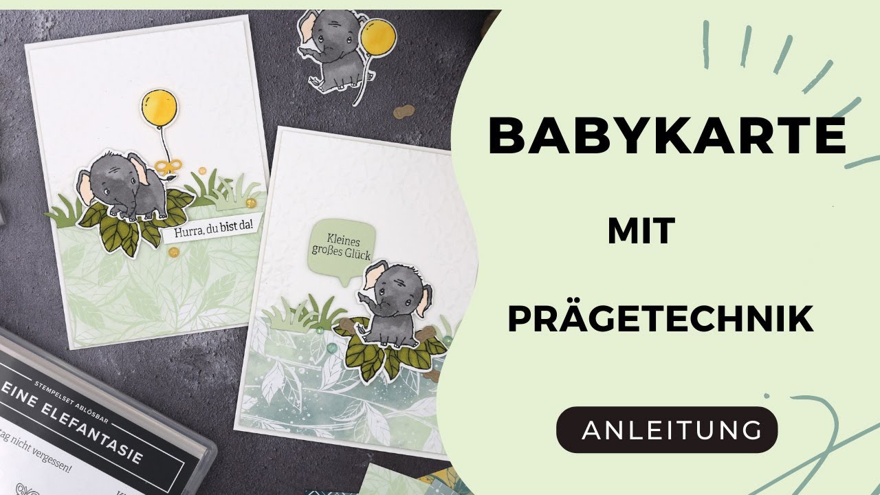 Babykarte mit besonderer Prägetechnik | Karte zur Geburt