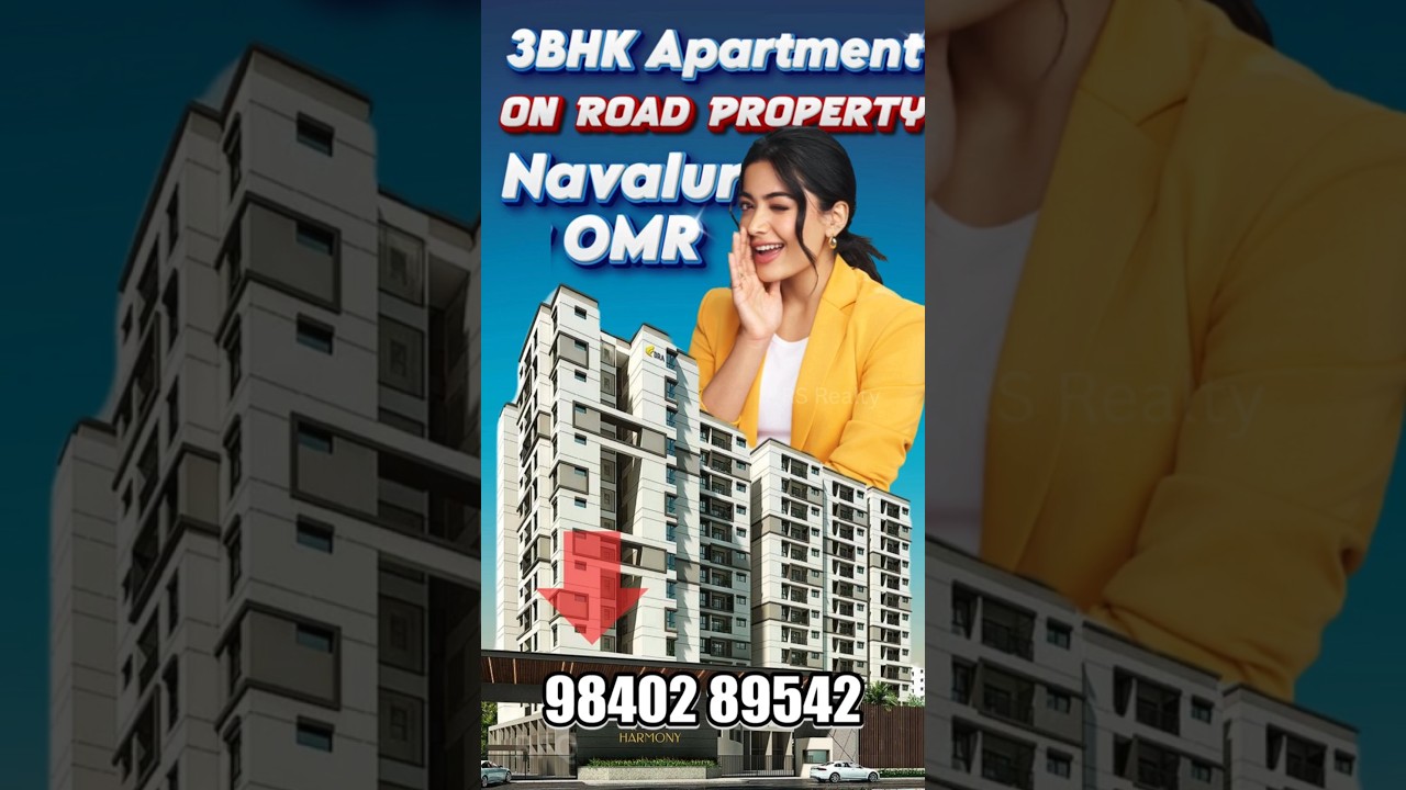 Find Your DREAM 3 BHK Apartment in Navalur On Road near Chennai #navalur #3bhk #property