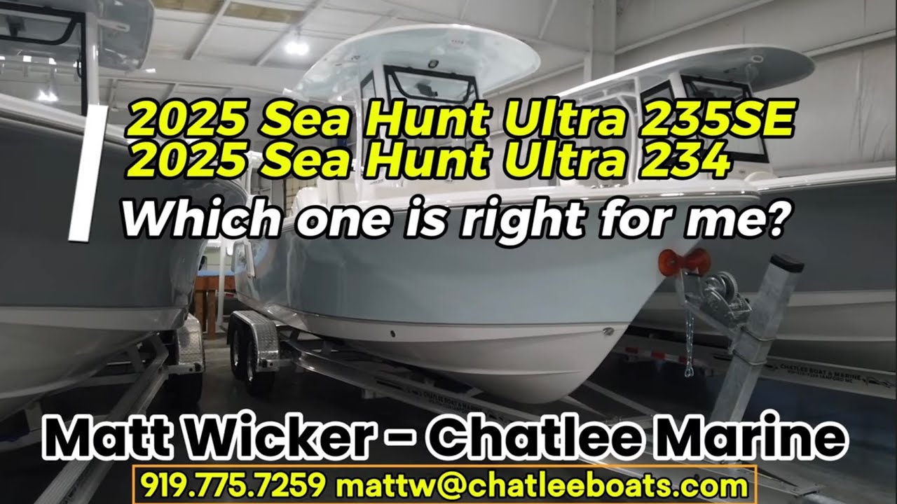 Sea Hunt Ultra 235 против Ultra 234 2025 года. Какой вариант лучше? Лодка на любой бюджет! До 88 ...