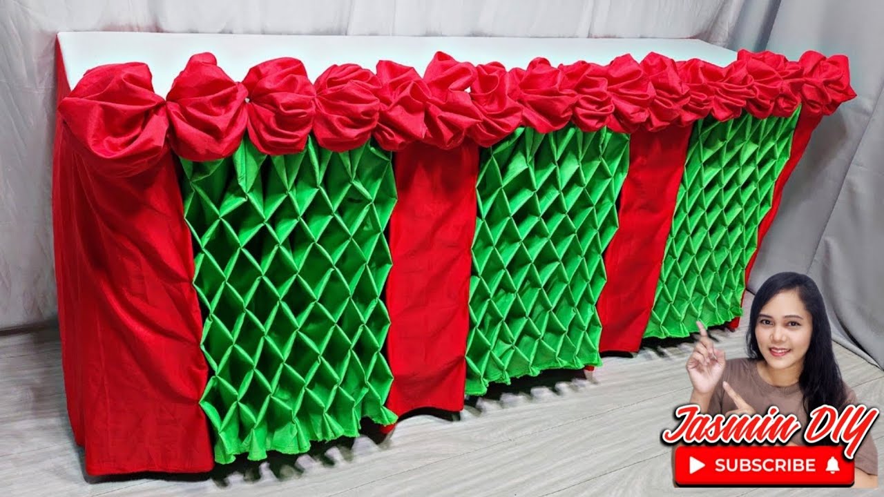 TRIPLE DIAMOND TABLE SKIRTING IDEAS PERFECT FOR ANY OCCASIONS #christmas #wedding #birthday #baptism