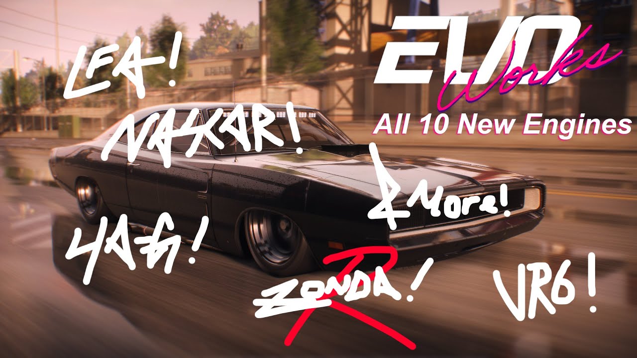 NFS Heat | Evolution Works 1.1 | All 10 New Engines
