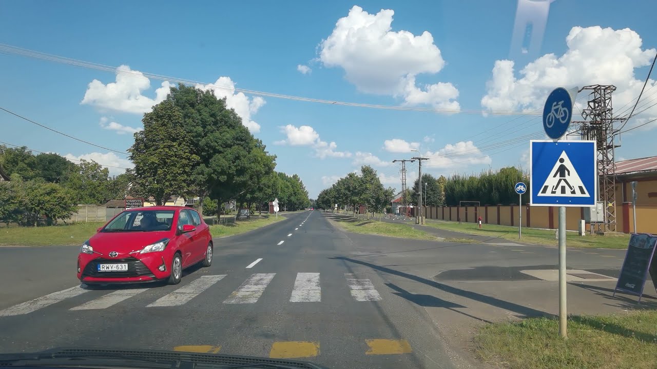 Újkígyós - Szabadkígyós - Gyula, Törökzugi ltp. (driving in Hungary)
