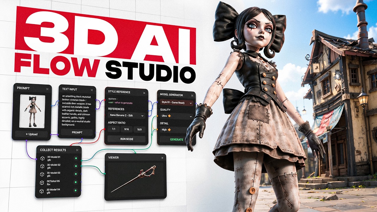 This AI Agent Builds Entire 3D Workflows for You &mdash; 3D AI Studio Flow