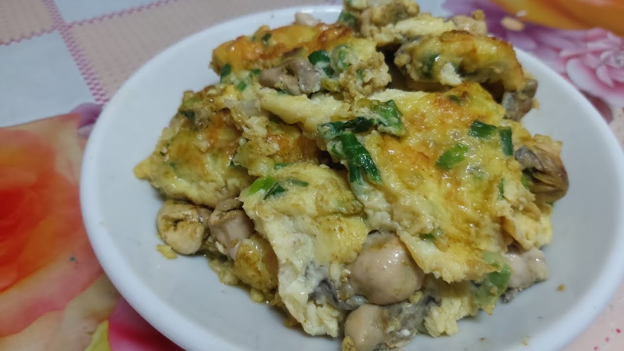 MASAKAN HONGKONG. TIRAM GORENG TELUR. FRIED OYSTER OMELETTE. HOU CAIK JAO TAN