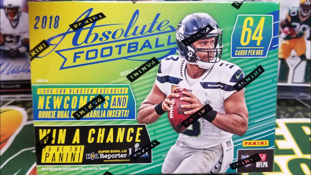 2018 Panini Absolute Football Retail Blaster Box. 1 Auto or Mem