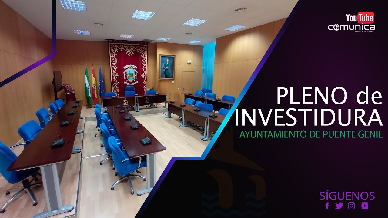 Pleno de Investidura 2023 del Ayuntamiento de Puente Genil en Grupo Comunica