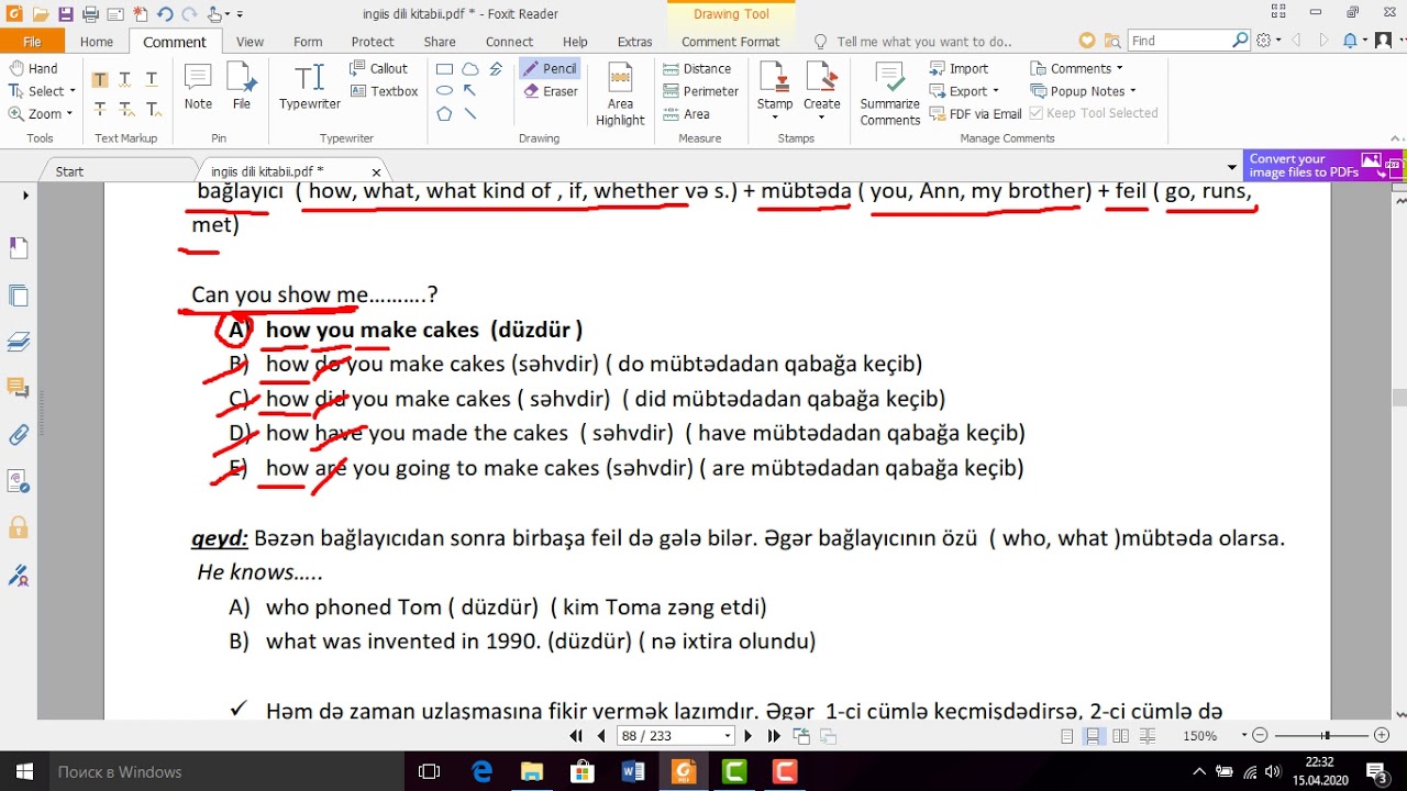 Complete the sentence   Cümlə tamamlama