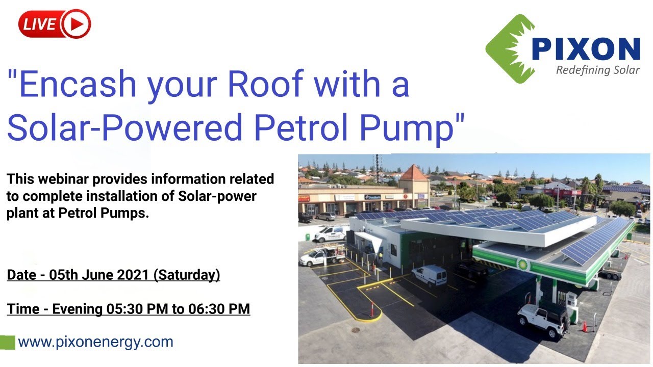 Encash your roof with a Solar powered petrol pump