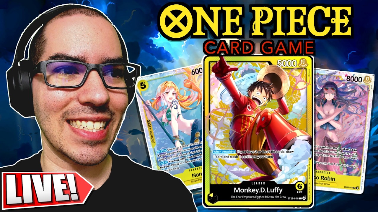 LIVE! 🔴 *NEW* EB03 Support for ST29 Yellow Monkey.D.Luffy! 🔥 One Piece Card Game Gameplay (Sim)!