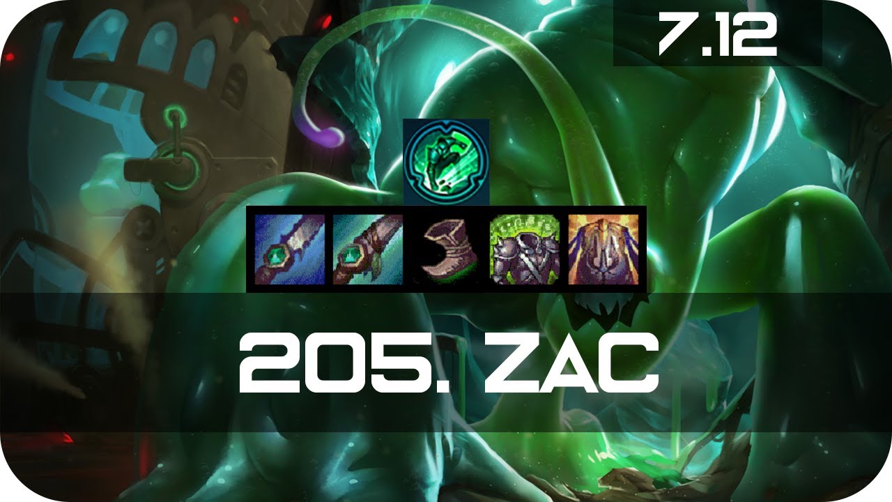 Zac Jungle vs Lee Sin Season 7 s7 Patch 7.12 2017 Gameplay Guide Build Normals