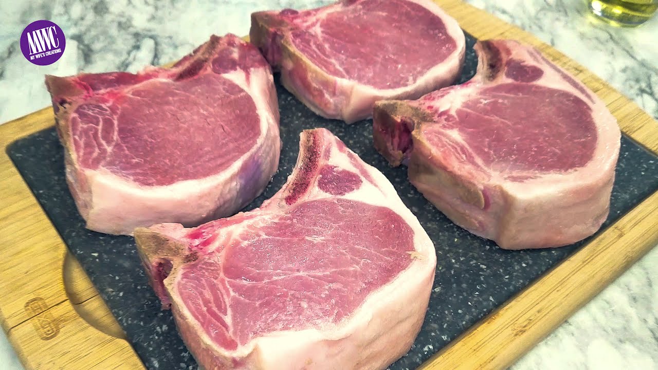 SUAVECITAS Y JUGOSAS CHULETAS DE CERDO CON MOFONGO! - Recetas MWC