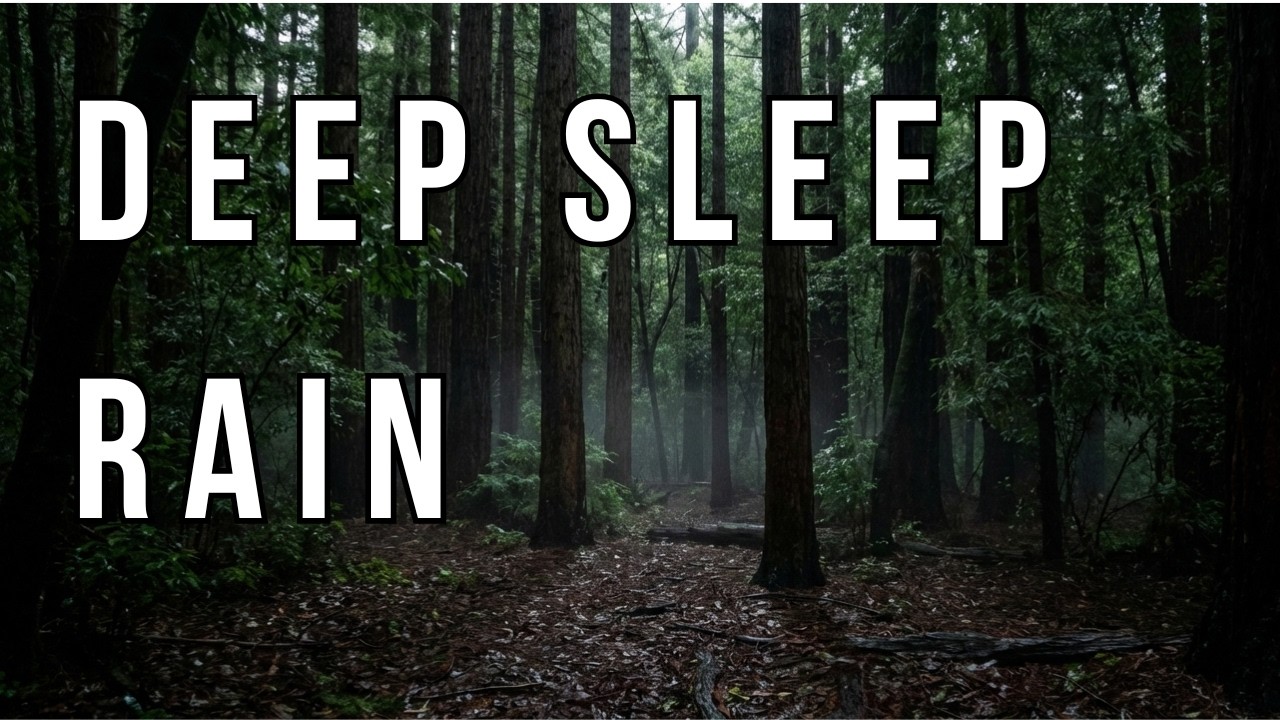 Deep Sleep Forest Rain 🌧️ Fall Asleep Fast with Calm Night Rain Sounds (8 Hours)