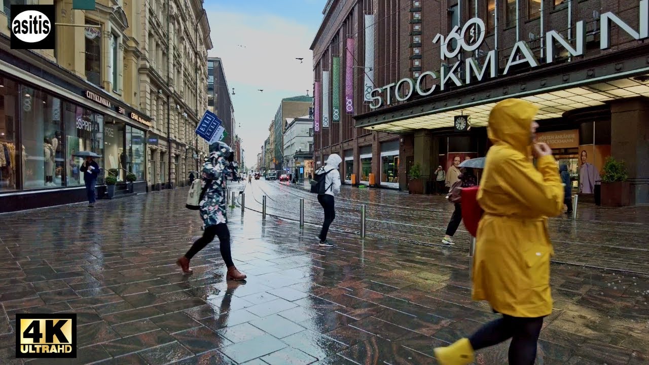 Relaxing Morning Rain in Helsinki City Center (15 September 2022)