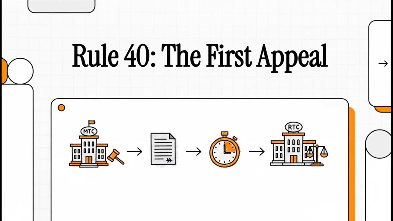 RULE 40: APPEAL FROM MUNICIPAL TRIAL COURT TO THE REGIONAL TRAIL COURT