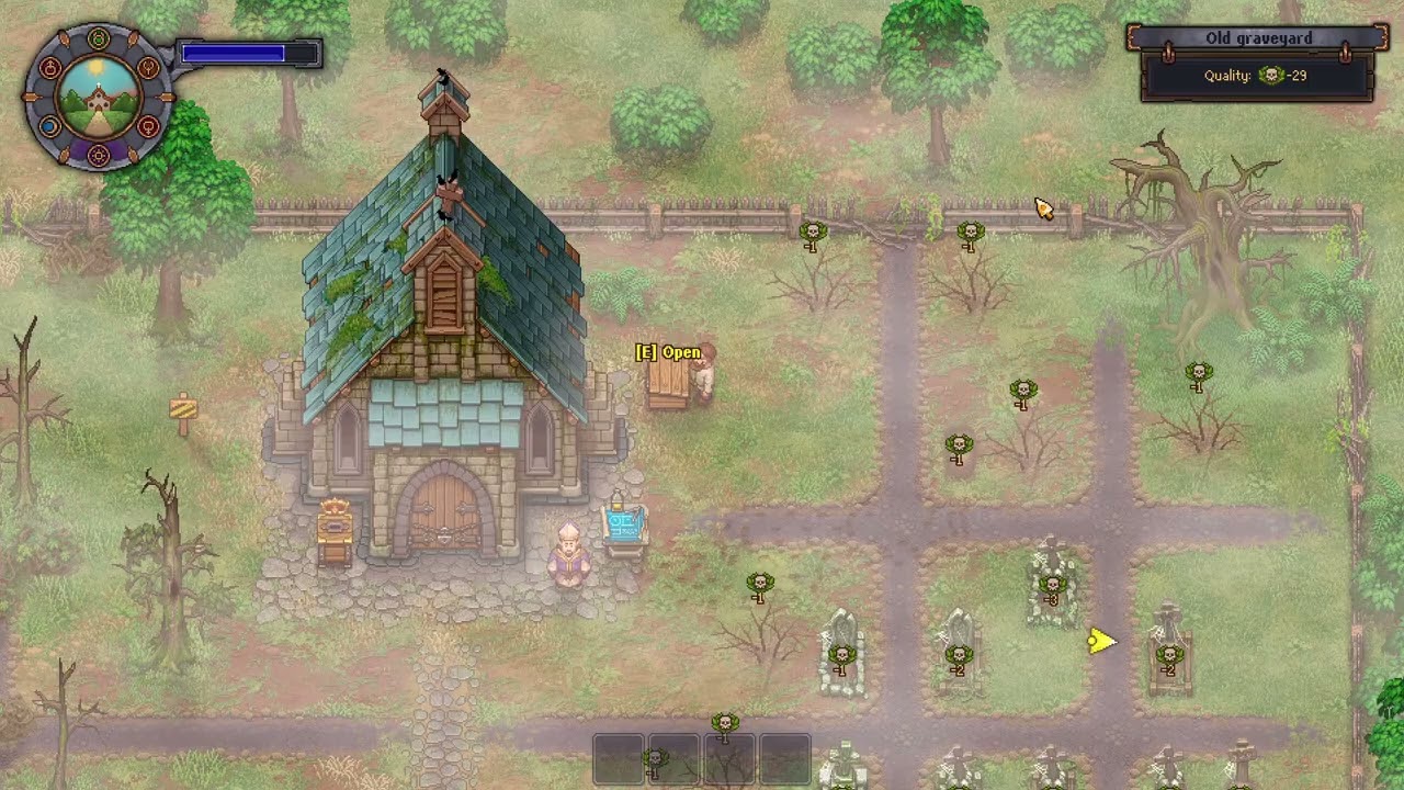 Graveyard Keeper - start new game before dinner