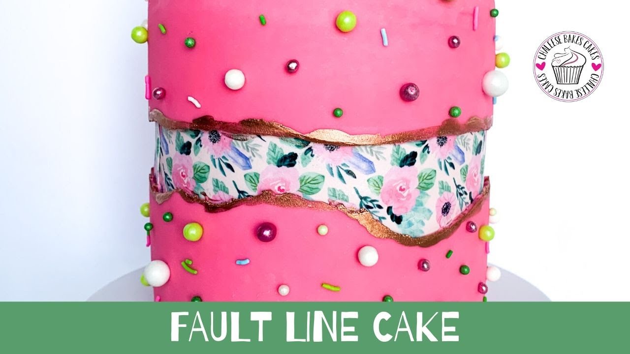 SUGAR SHEET TECHNIQUE | FAULT LINE CAKE! How to PAINT your CAKE with ROSE GOLD LUSTER DUST!