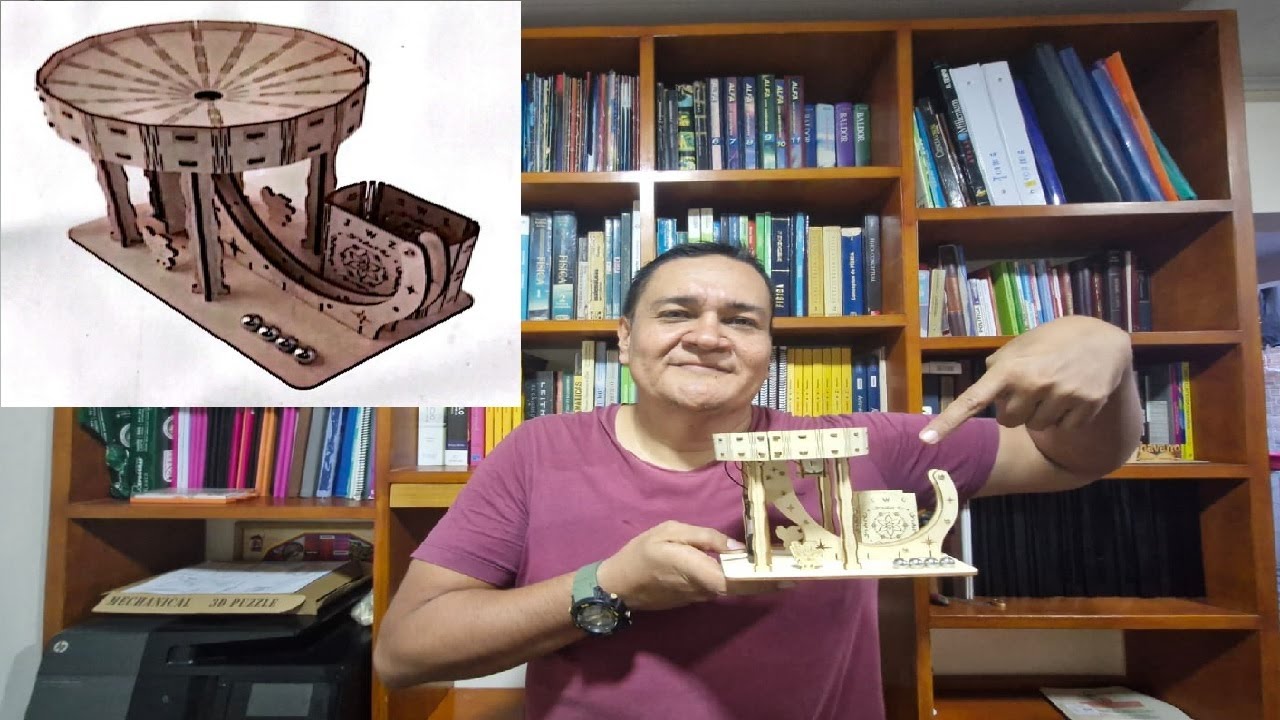 M&Aacute;QUINA DE MOVIMIENTO PERPETUO. MECHANICAL 3D PUZZLE. PROFE CARLOS.