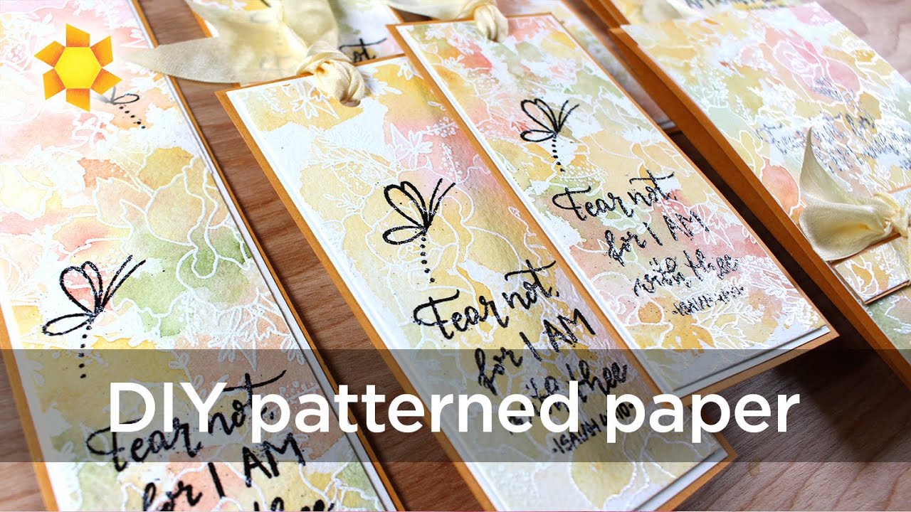 DIY watercolor patterened paper