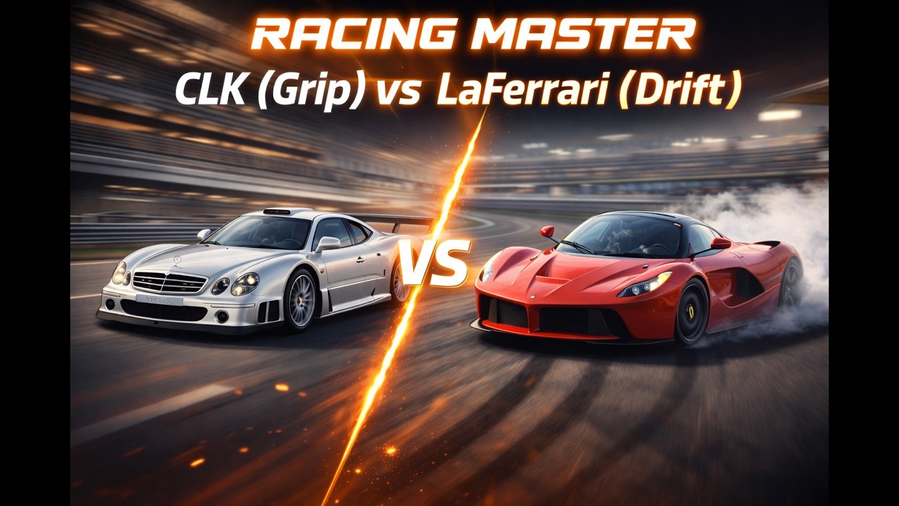 Racing Master CLK (Grip) vs LaFerrari (Drift) #racingmaster