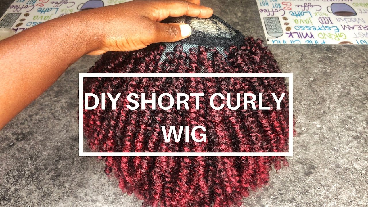 DIY SHORT SPRING TWIST WIG | SHORT CURLY WIGS | BURGUNDY SPRING TWISTS | Hairstyles For Black Women