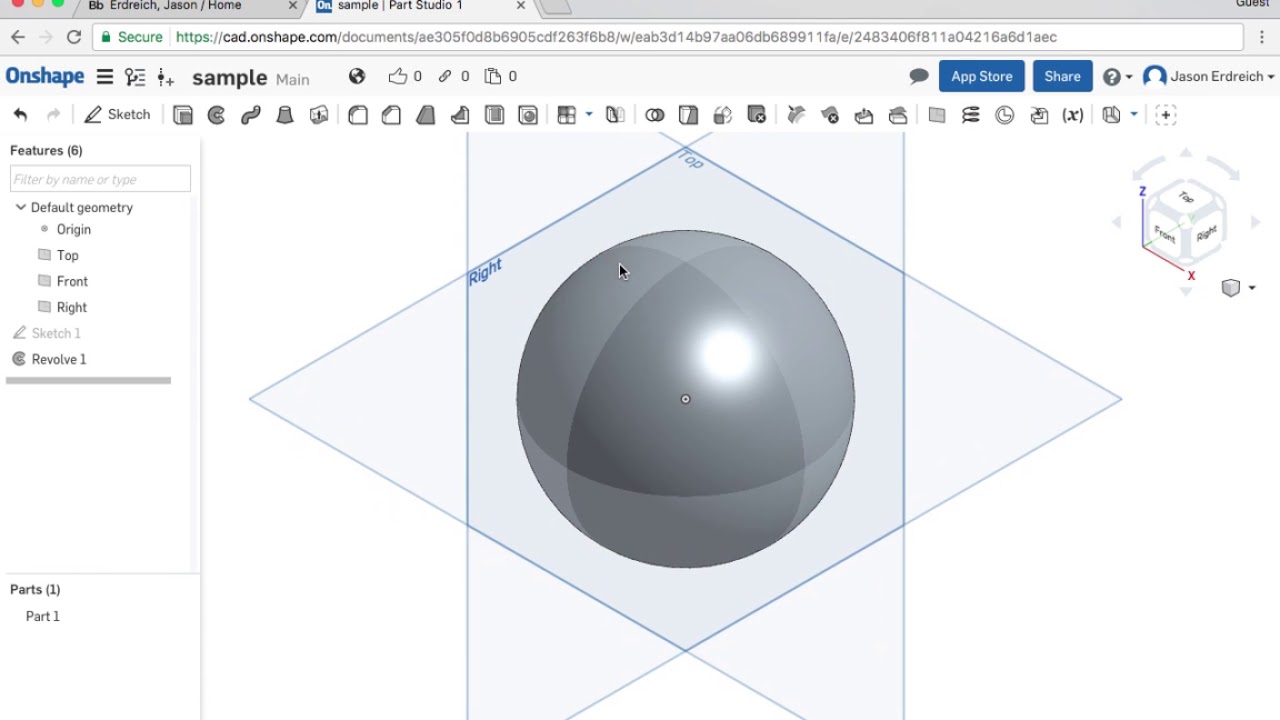 How to use the use the Revolve tool in Onshape CAD