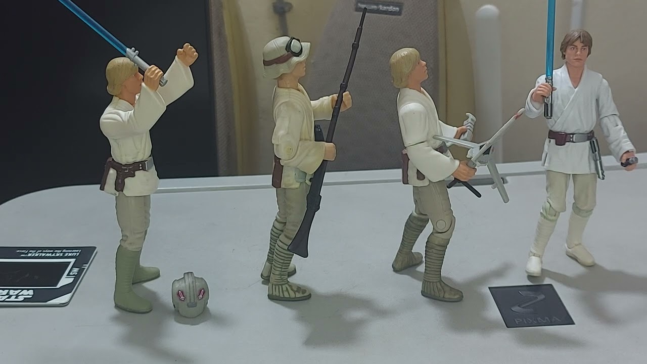 Potf2 1997  Luke Skywalker with Blast Shield helmet and lightsaber Unboxing y review