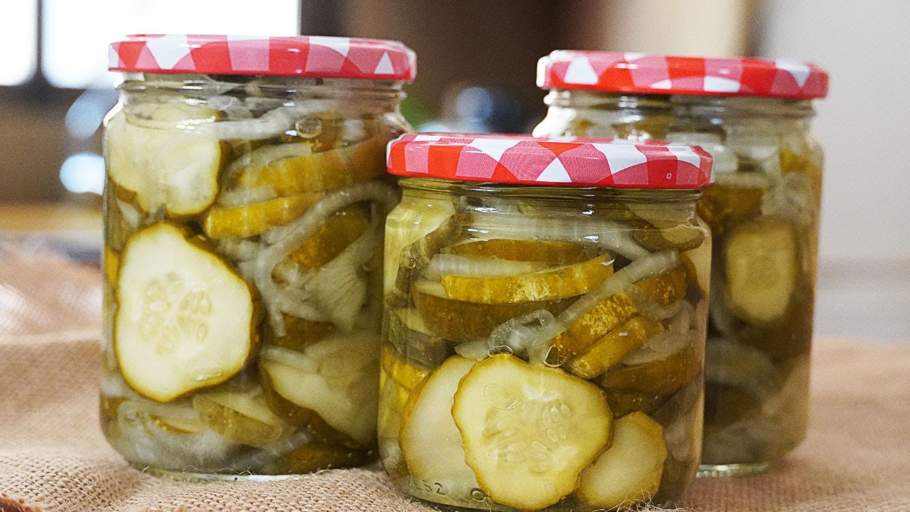 PEPINILLOS AGRIDULCES en su jugo para las hamburguesas. Caseros 100% Pepinos en conserva. FÁCIL!