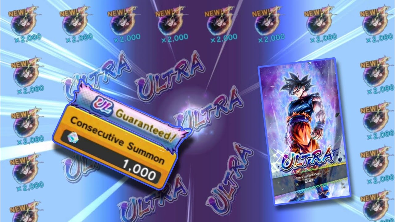 1000% гарантированный призыв Ультра Ui Гоку | Призыв | Dragon Ball Legends