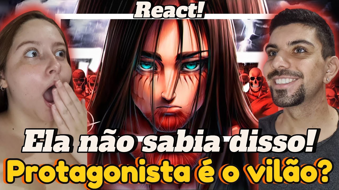 ♪ Eren Yeager | O Sacrifício Do Vilão | AniRap | 🔥REACT CASAL NERD