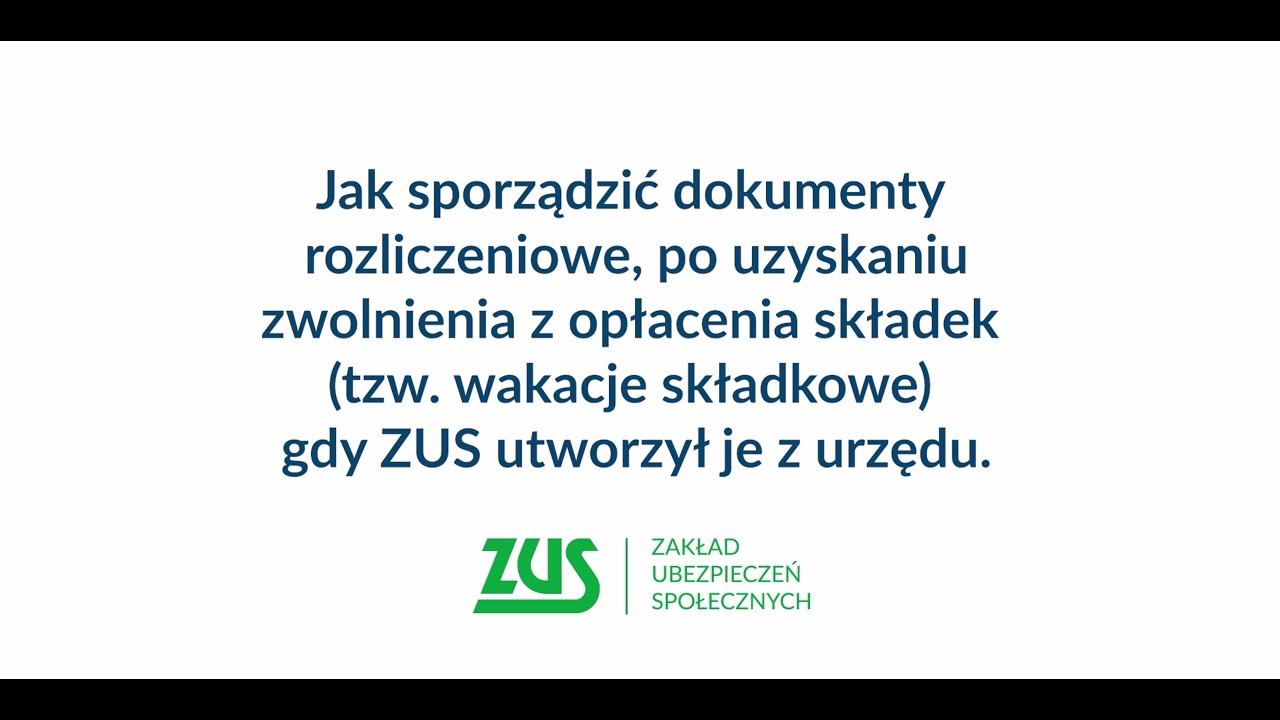 Jak sporządzić dokumenty rozliczeniowe, gdy ZUS utworzył je z urzędu [wakacje składkowe]