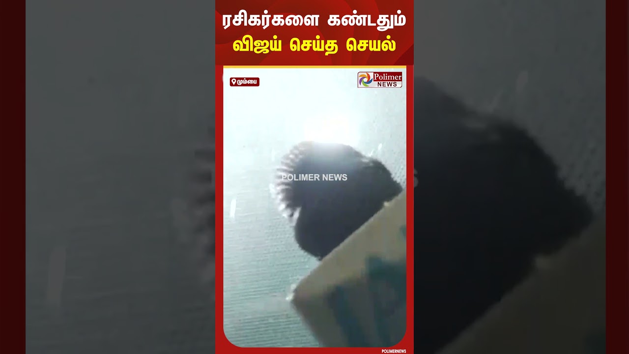 மும்பை சென்ற விஜய்... ரசிகர்களை கண்டதும் செய்த செயல் | TVK Vijay | Mumbai | Polimer News | #shorts