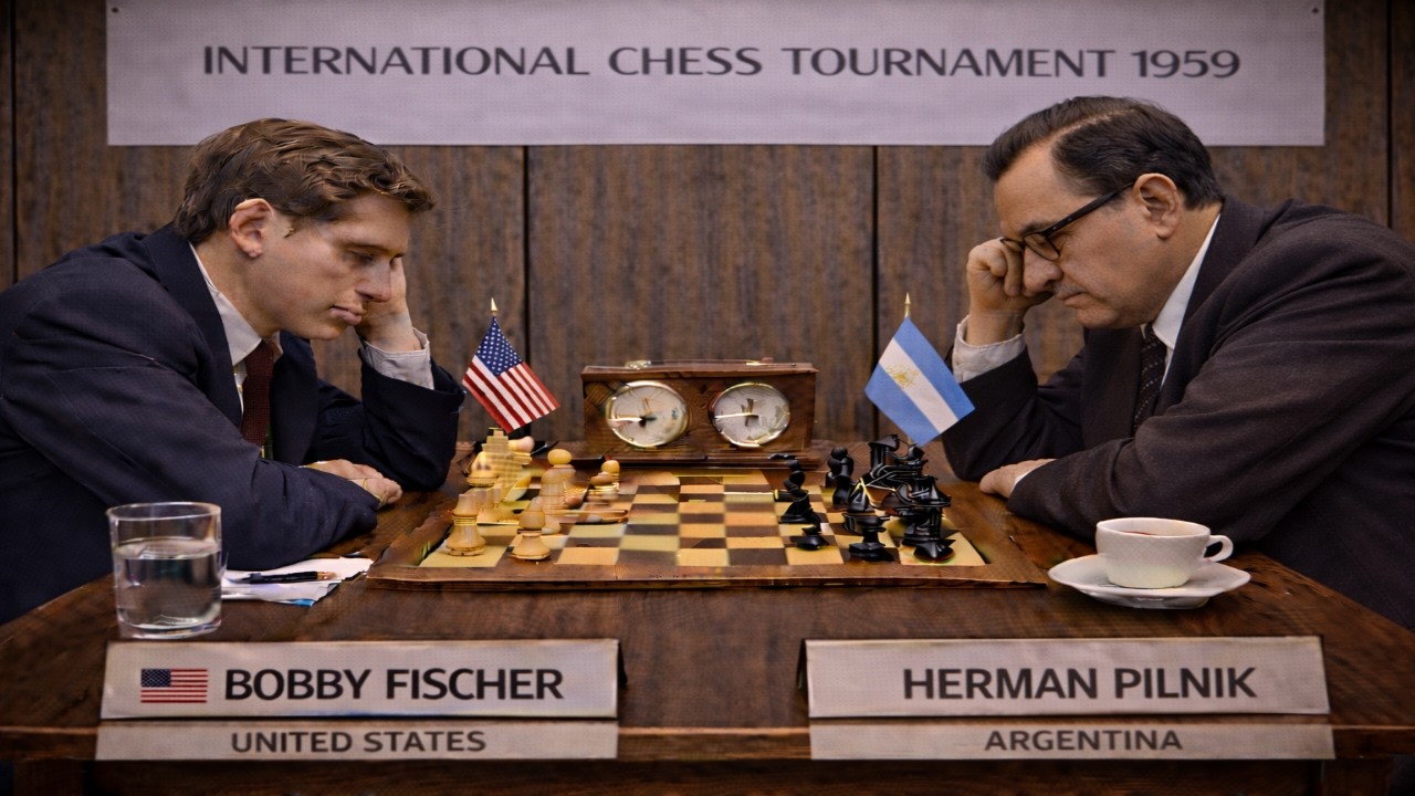 Bobby Fischer vs Herman Pilnik. Santiago, Chile1959