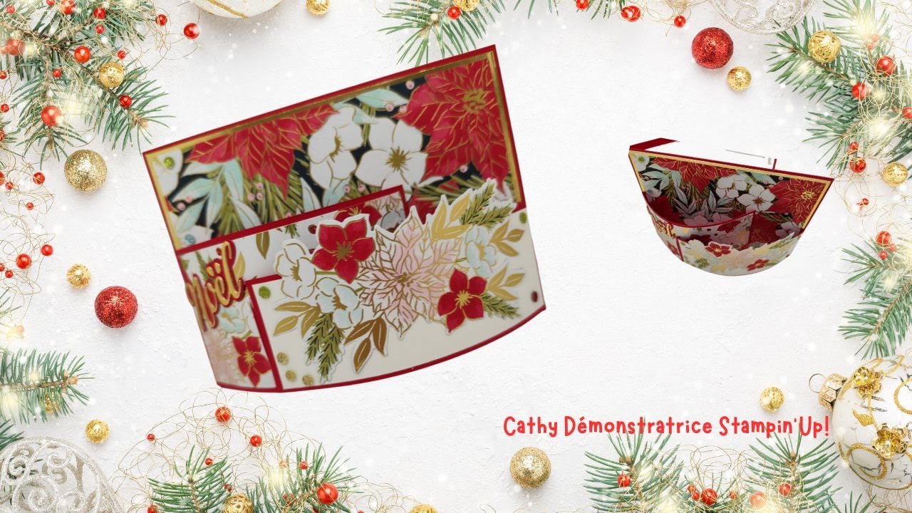 Une carte originale arrondie pour Noël !