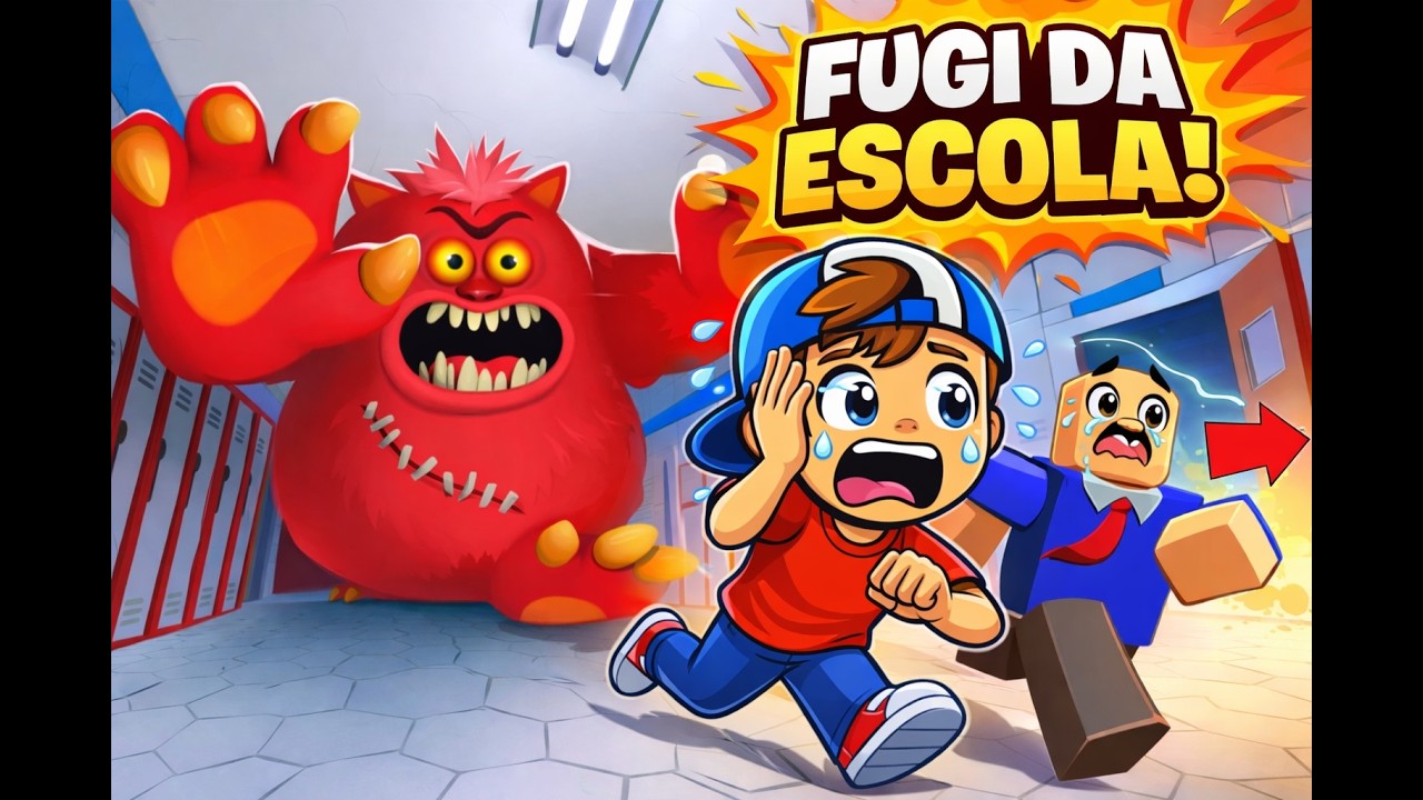 A Grande Fuga da Escola no Roblox! Será que consegui escapar?