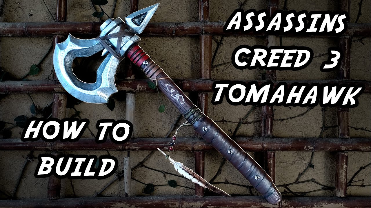 Como construir MACHADO TOMAHAWK ASSASSIN'S CREED / HOW TO BUILD INDIAN AXE | DIY Cosplay Tutorial