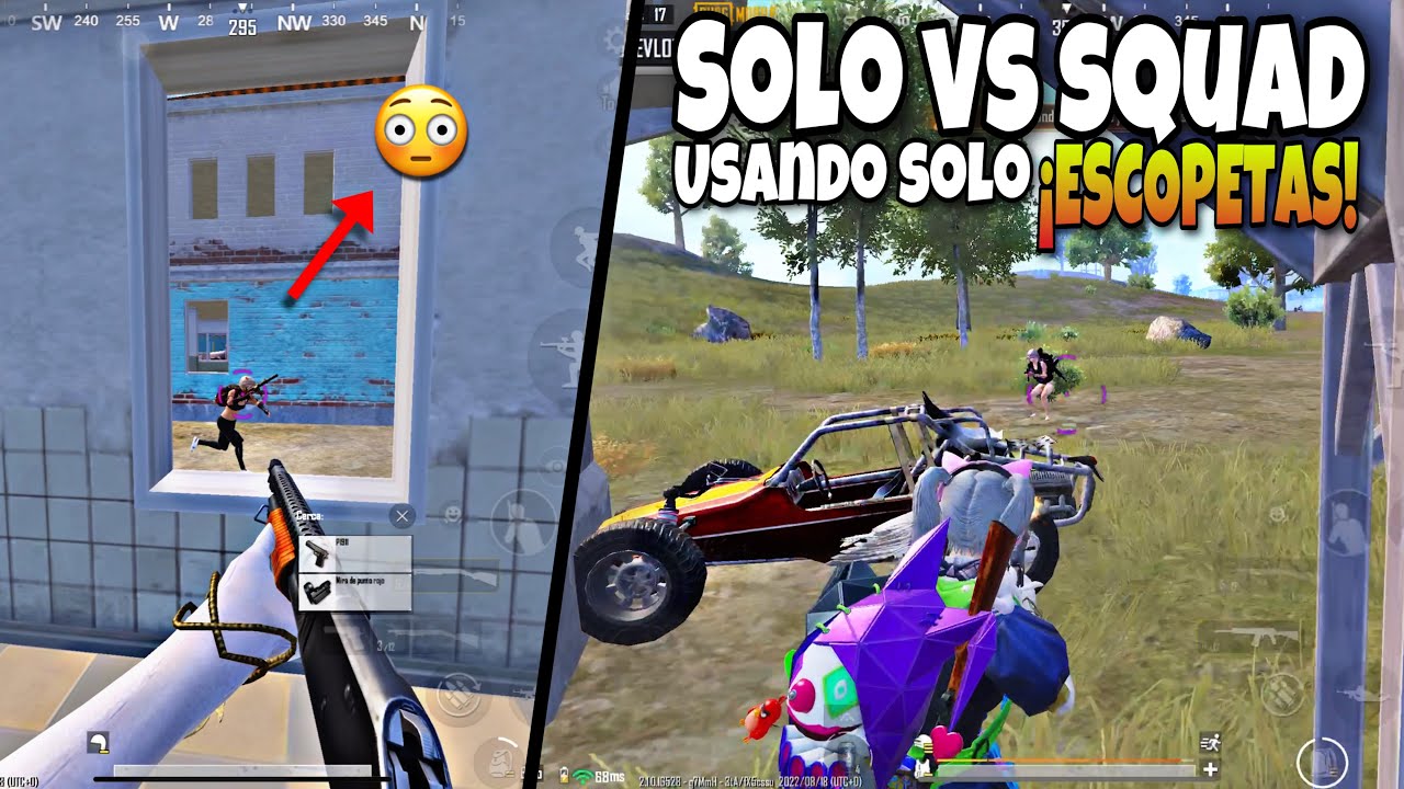 Me ENFRENTO SOLO vs SQUAD usando ESCOPETAS en RANGO DOMINADOR AS! en | PUBG mobile