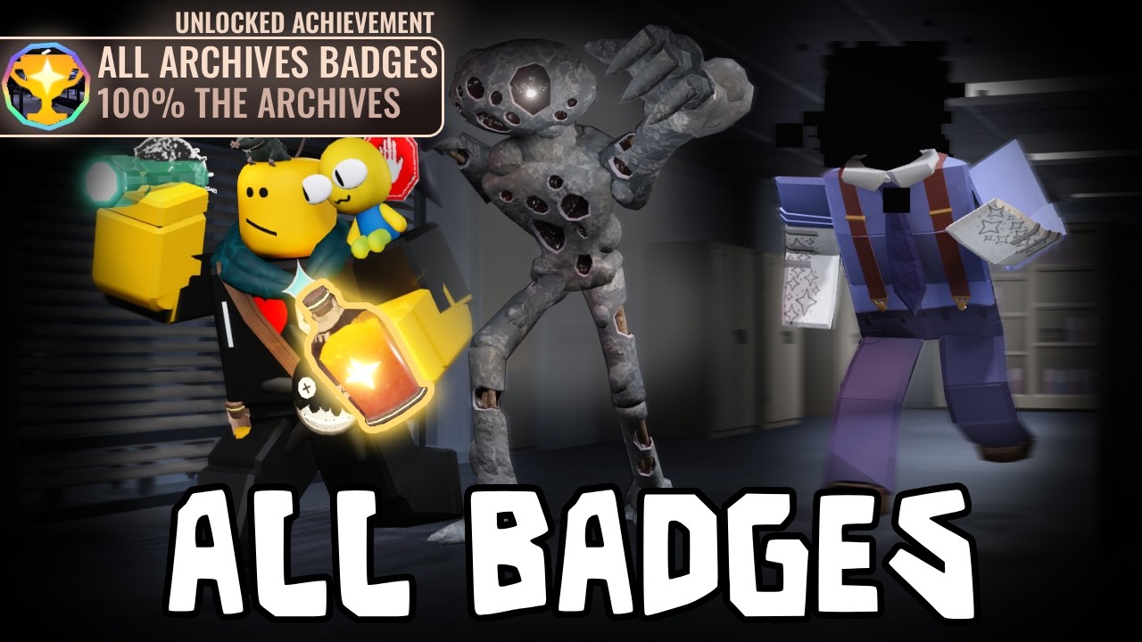 I Got ALL 37 NEW Badges in DOORS' ARCHIVES UPDATE