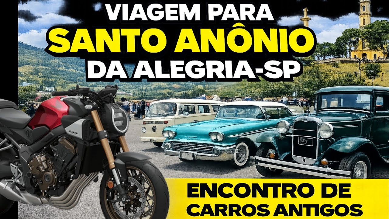 Viagem para Santo Antônio da Alegria-SP 🏍️ | Encontro de Carros Antigos de CB 650 E-Clutch