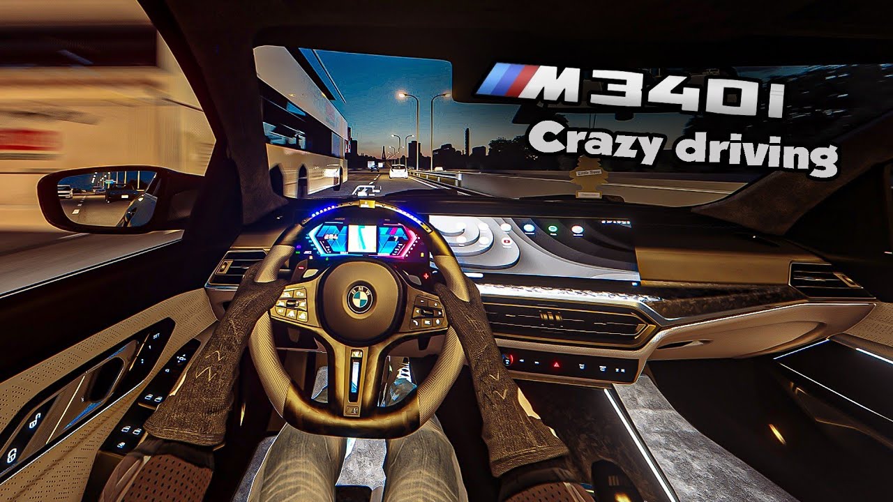 TUNED BMW m340i CUTTING UP through traffic - assetto corsa - gameplay (pov)