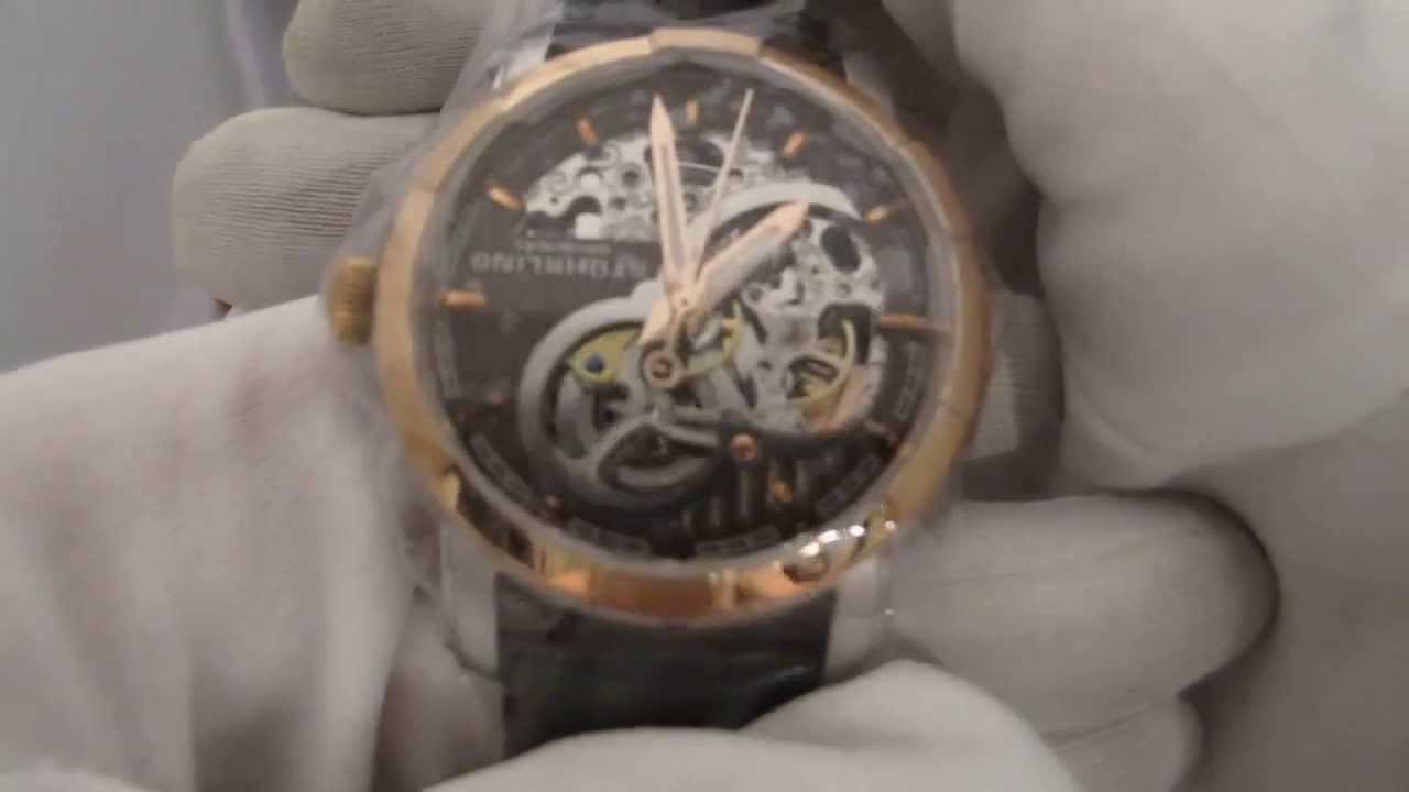 Обзор мужских наручных часов  Stuhrling Classic Delphi Automatic Skeleton 169.33R569