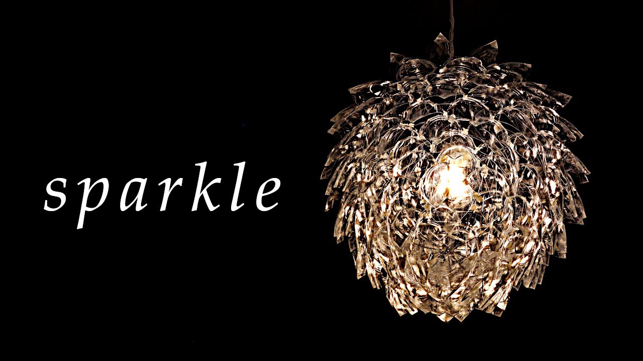 How to make a sparkling pendant light【 DIY/LED/lamp shade】プラコップで作るLEDペンダントライト