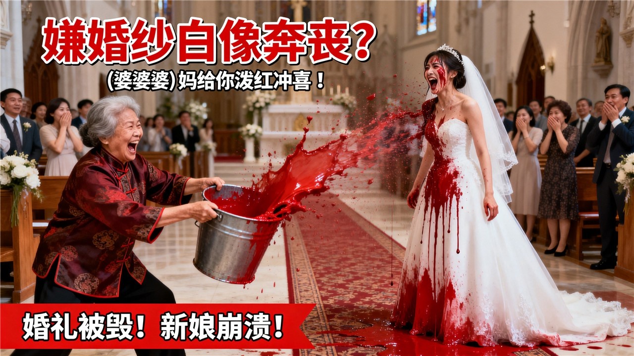 华人大妈嫌儿媳婚纱是白色