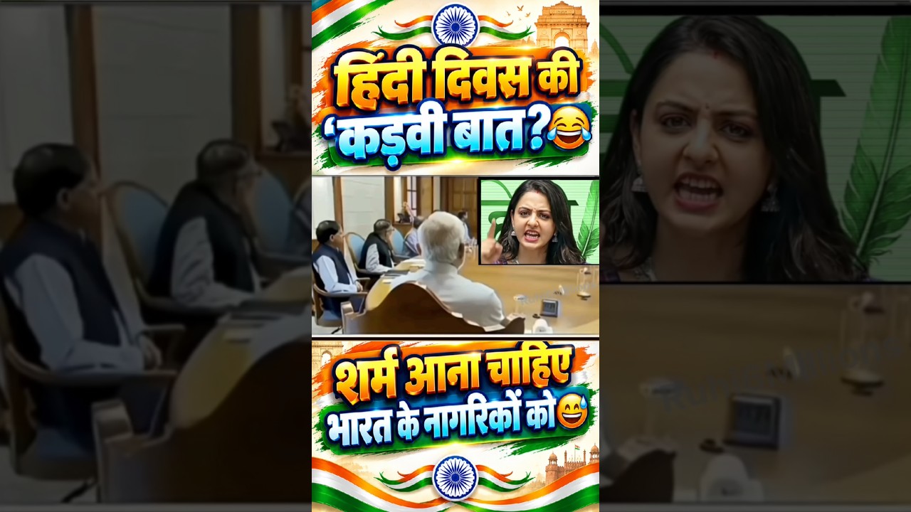 हिंदी दिवस की 'कड़वी बात?🤔#narendramodi#modi #memes #public #shortfeed #news #video
